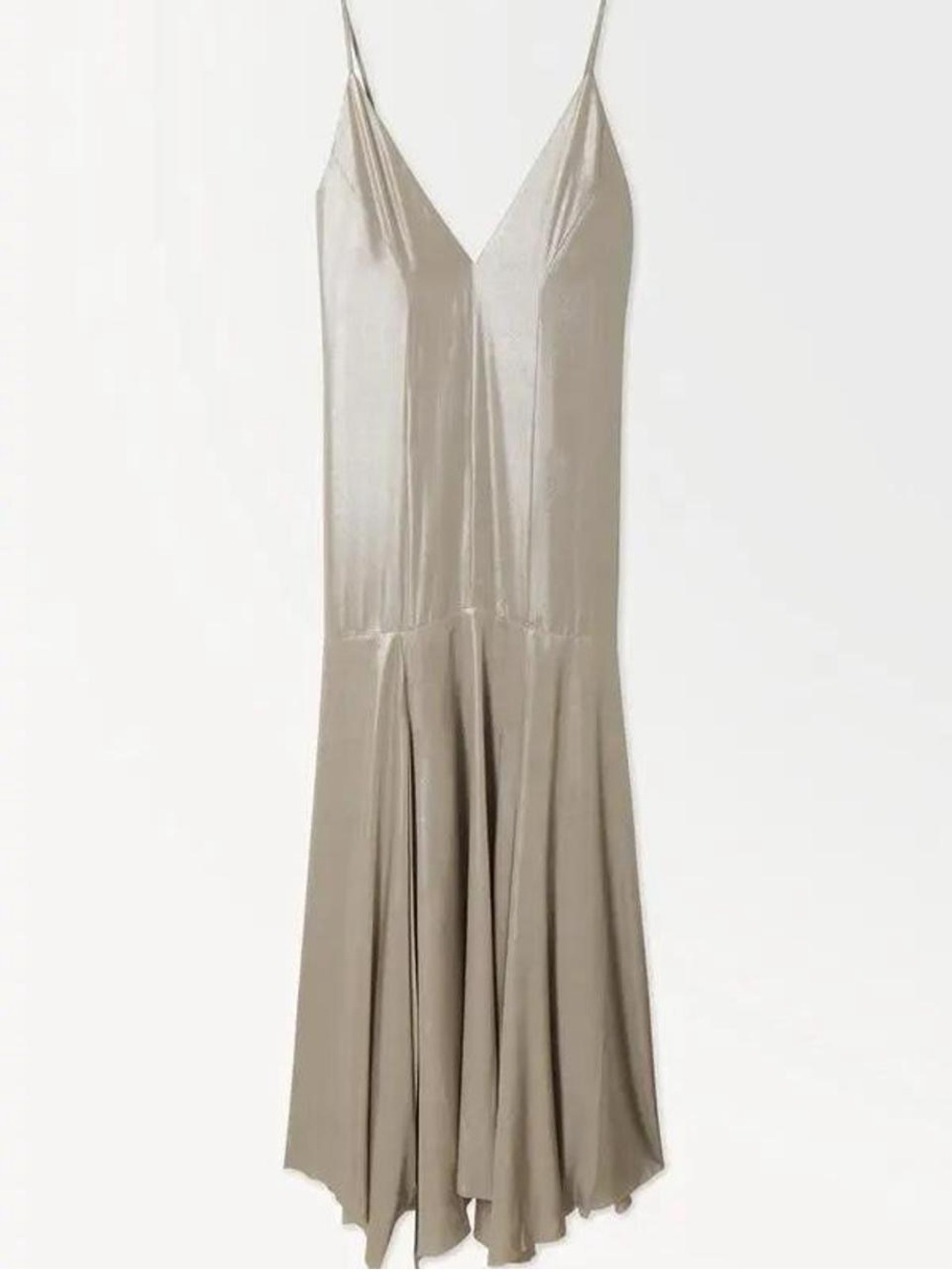 COS Atelier NYFW Metallic Flared Slip Dress - Size 8